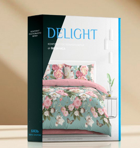 КПБ  бязь Василиса/Delight <20224-1 Цветочный блюз>