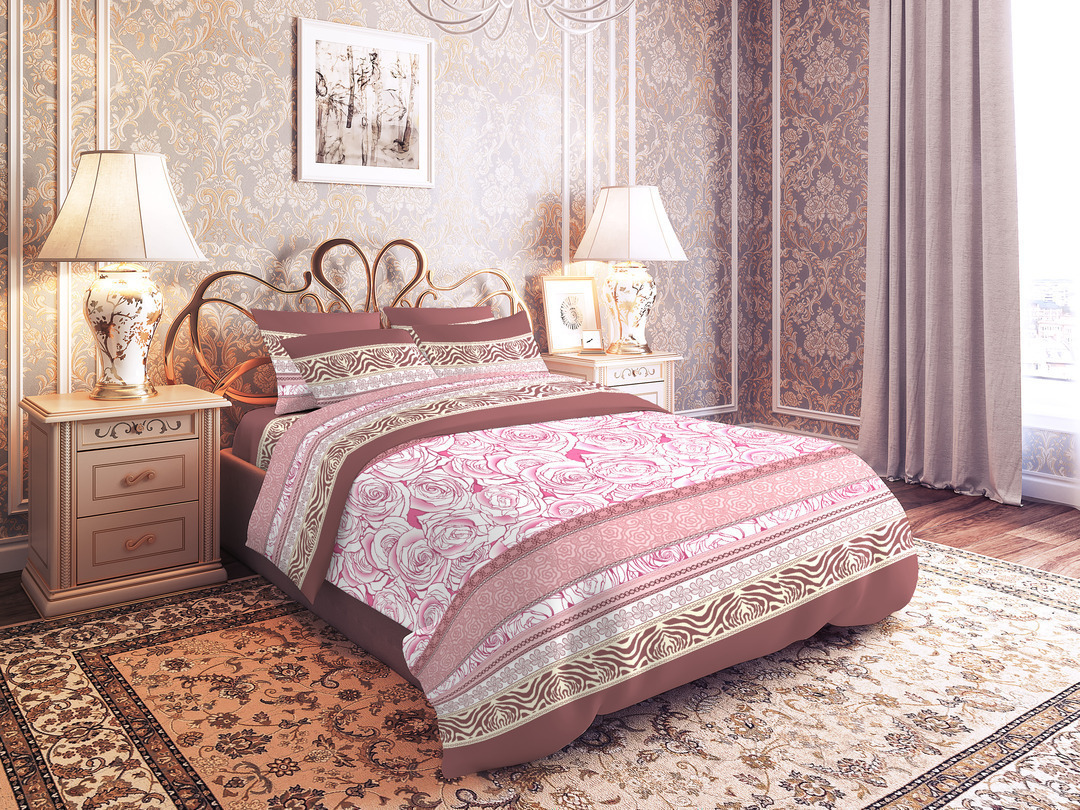 Простыня 2сп (180*210) бязь 125гр Реноме <7529-2 Муза> (арт.35/105)