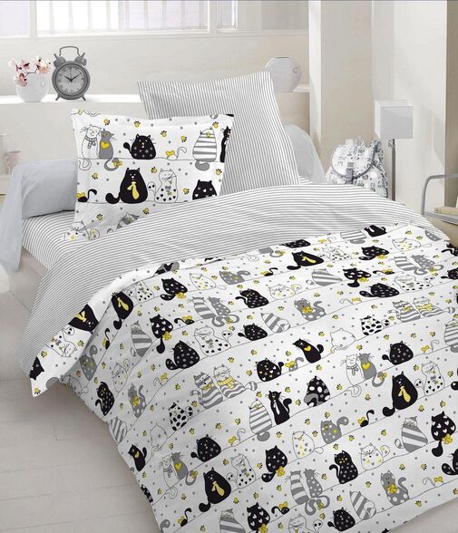 КПБ детский 1,5сп бязь Акварель <7206-2 Коты>