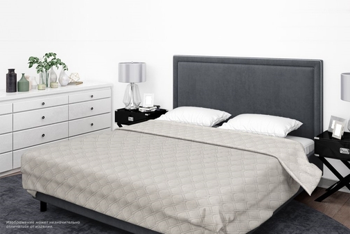 Покрывало ультрастеп однотонное полисатин Бояртекс, 13-0000, светло-серый