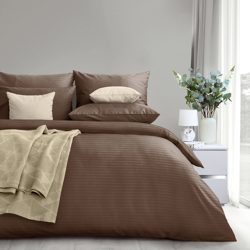 КПБ  страйп-сатин (нав 70*70) Verossa Stripe <70258 Taupe>