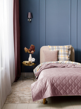 Покрывало стеганое велюровое MONACO Decor Magic, NORMA, ROSE<NORMA, 200*220, Евро, ROSE>