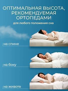Подушка Облако заменитель лебяжьего пуха в тике Реноме