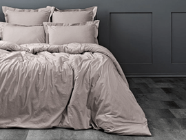 КПБ теплый лен с простыней на резинке Koenigson