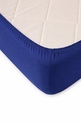 Простыня трикотажная на резинке 140гр борт 20 Текс-Дизайн Скидка<180*200, индиго евро>