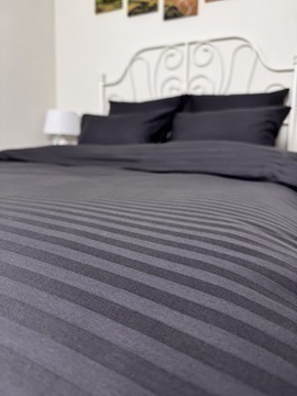 КПБ  страйп-сатин однотонный Графитовая коллекция Реноме <Ss-003 Графит> 