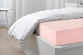 Простыня трикотажная 180*200*20 на резинке Экотекс Скидка 10%<180*200*20, розовый евро>