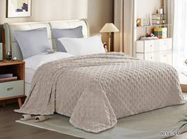 Плед однотонный жаккард Gammi Реноме, GAM-003 ромб бежевый 