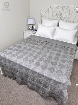 Покрывало хлопковое 46..347 7Я, 4608347, темно-серый<4608347, 150*200, 1,5 спальные, темно-серый>